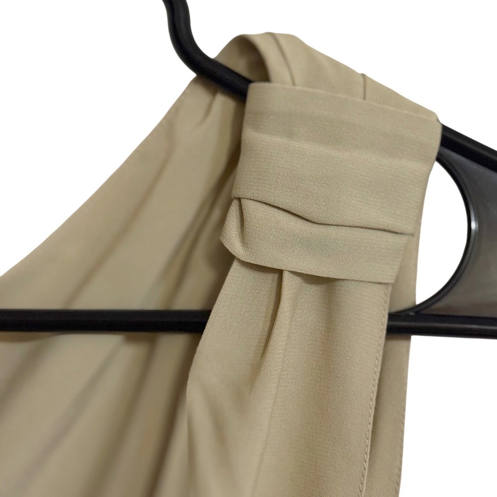 Giorgio Armani Beige Draped Sleeveless Top Made in Italy Size 42 - Picture 4 of 9